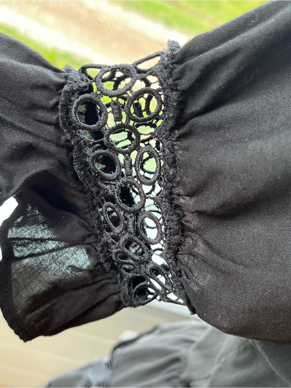 Peixoto Black Lace-Trim Mini Dress - Picture 7 of 8